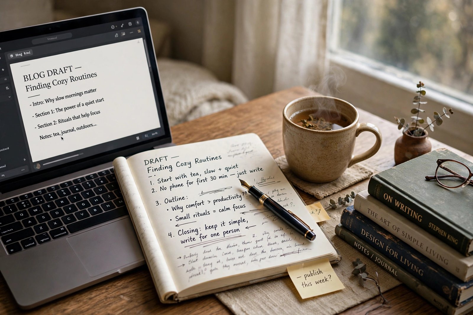 Every blogger needs a comfortable, inspiring writing setup.