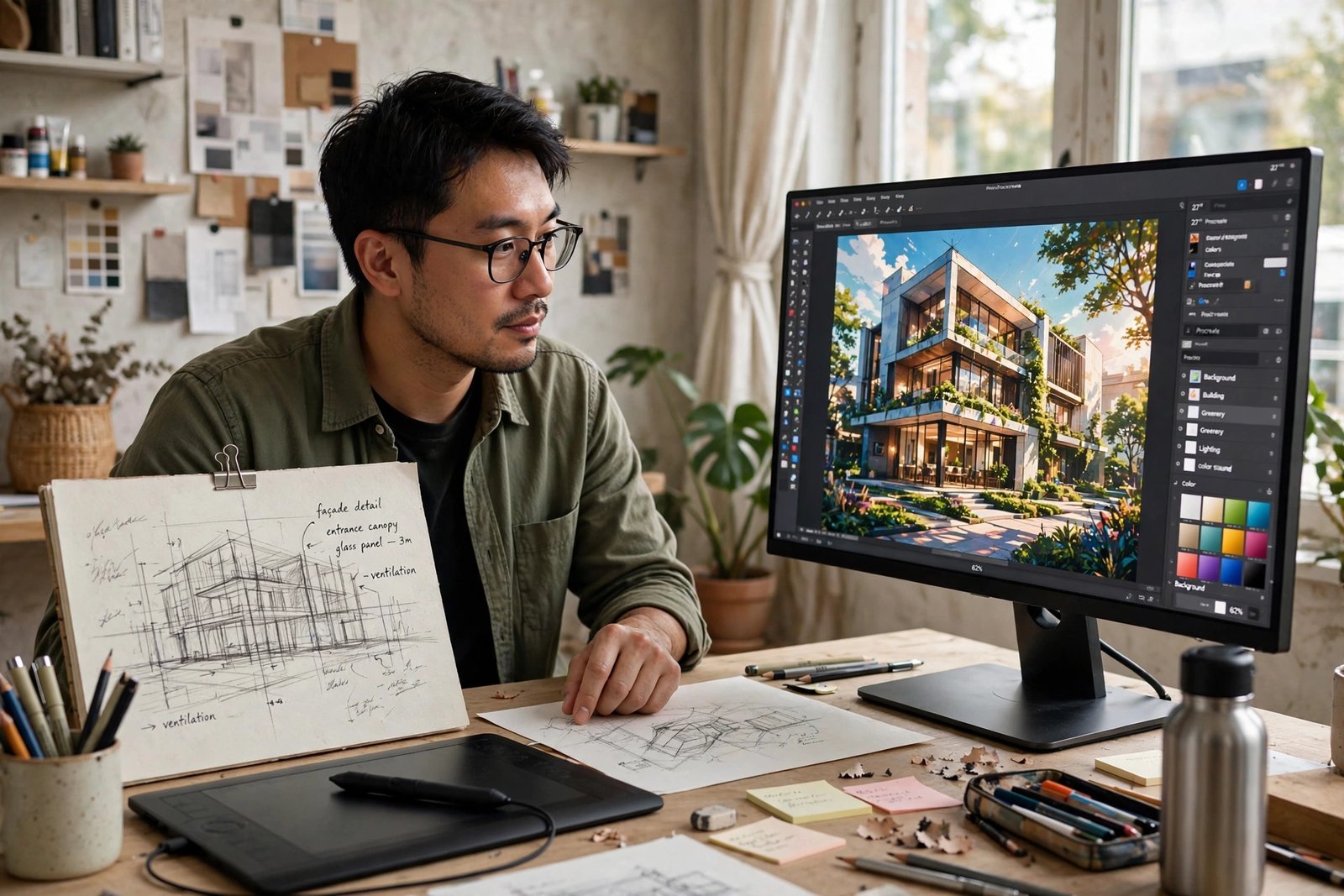 From rough sketch to stunning digital art in minutes.