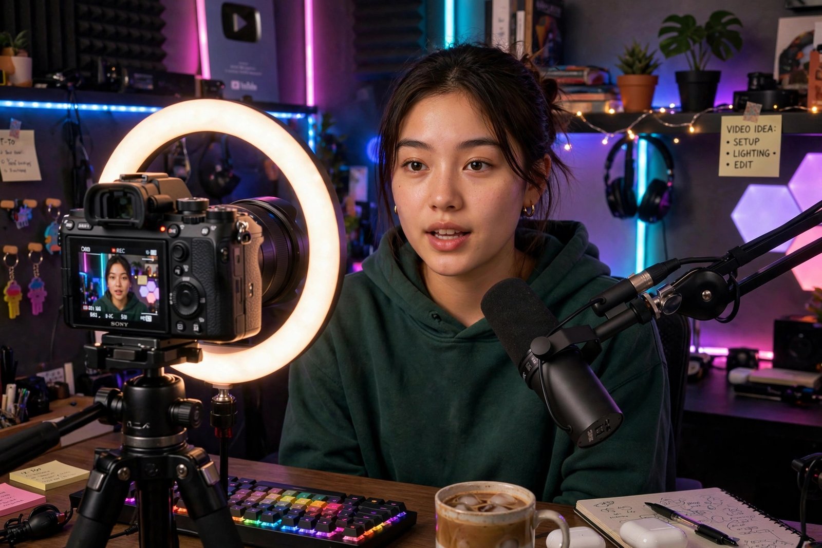 Modern creators film and edit with AI-powered tools.