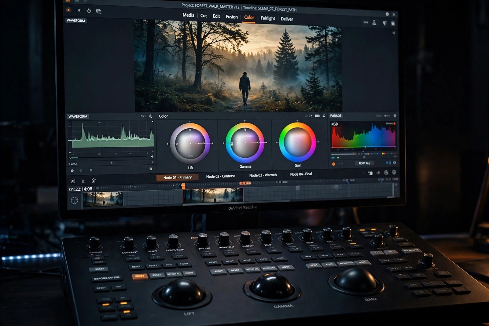 AI color grading gives your videos a cinematic look.