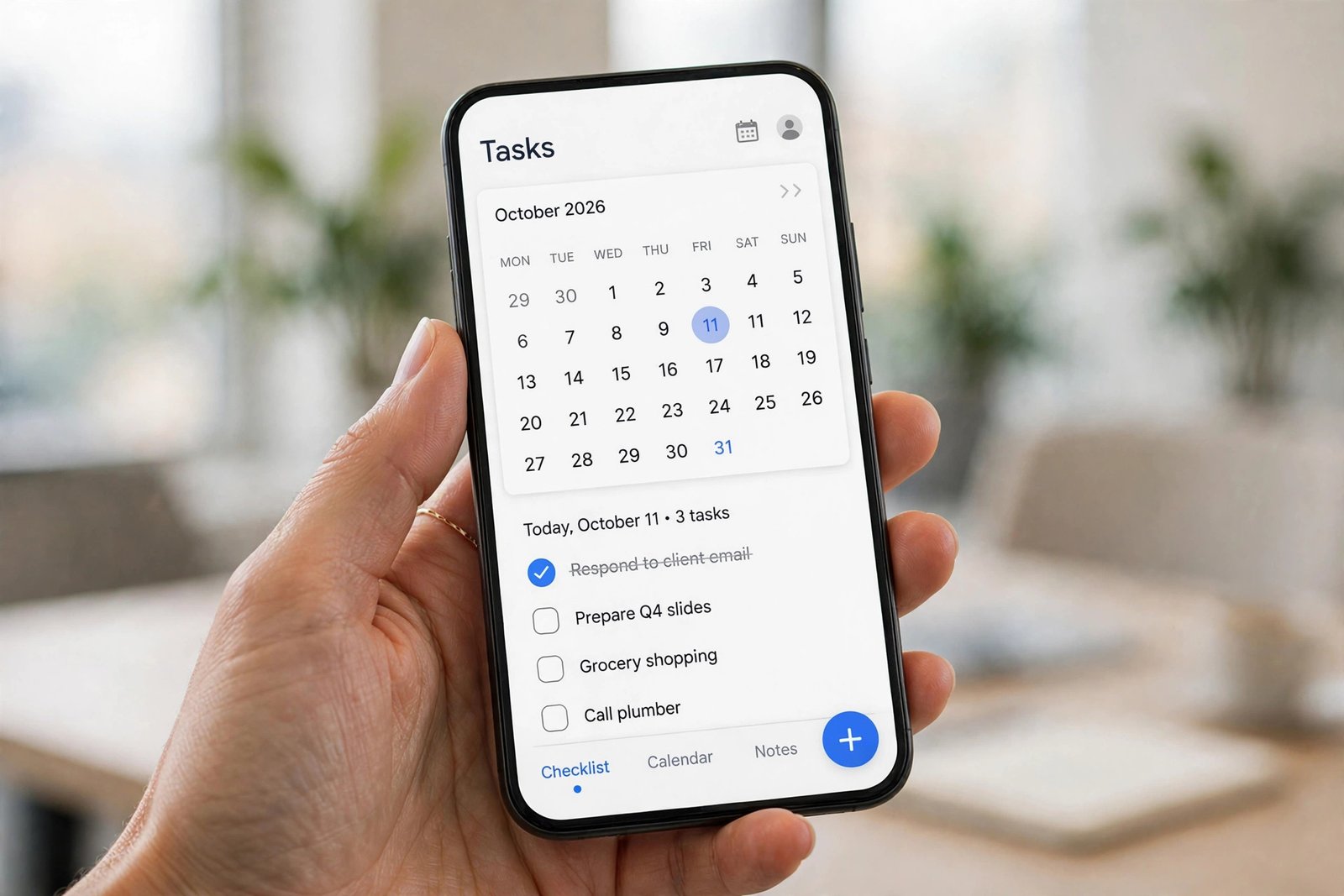Manage tasks and time right from your pocket.