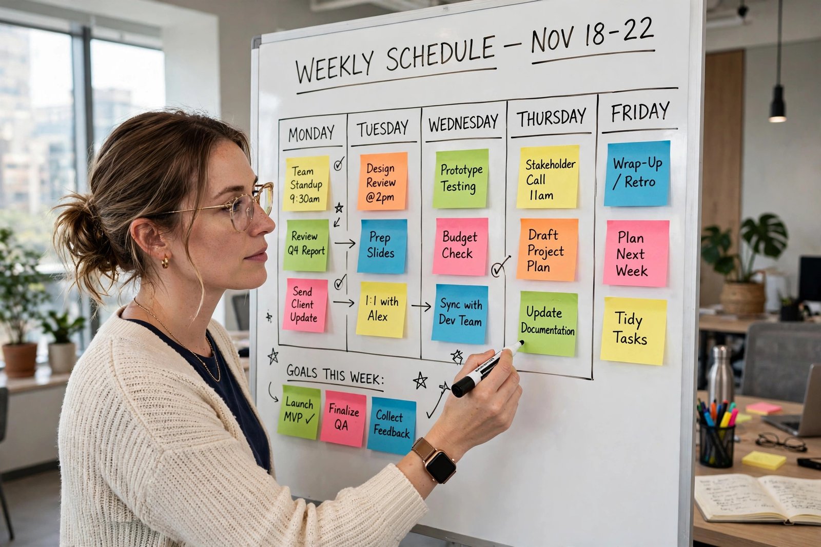 Plan your week visually for maximum productivity.
