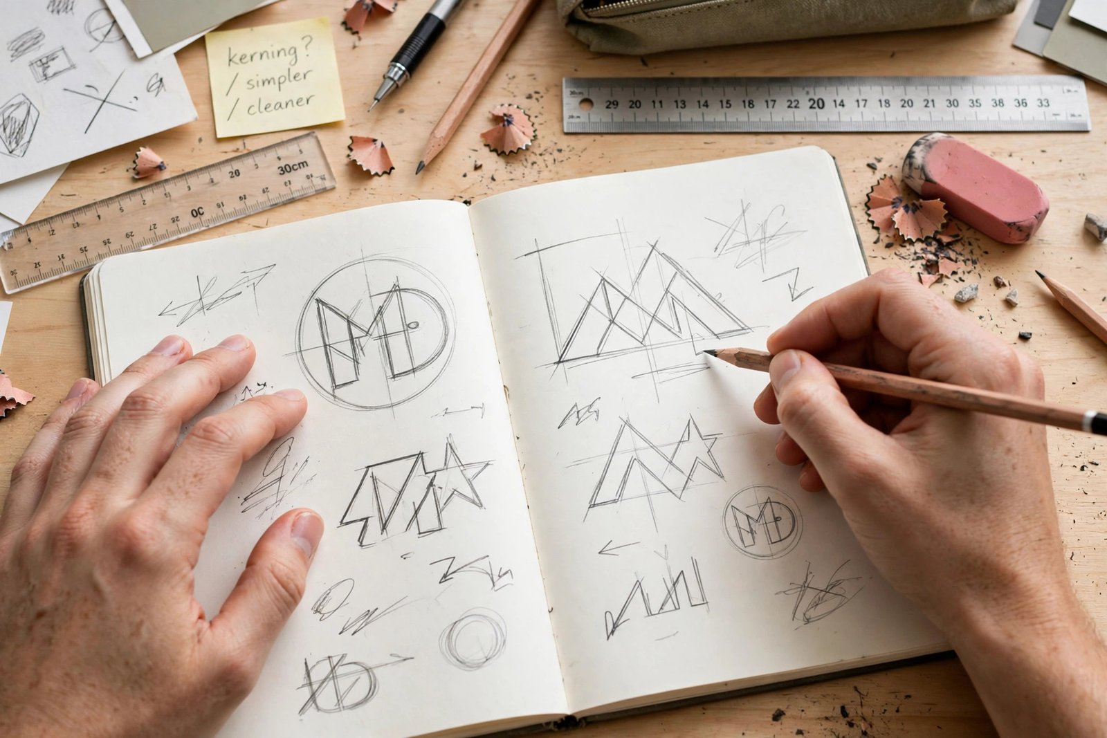 Every great logo starts with a sketch.