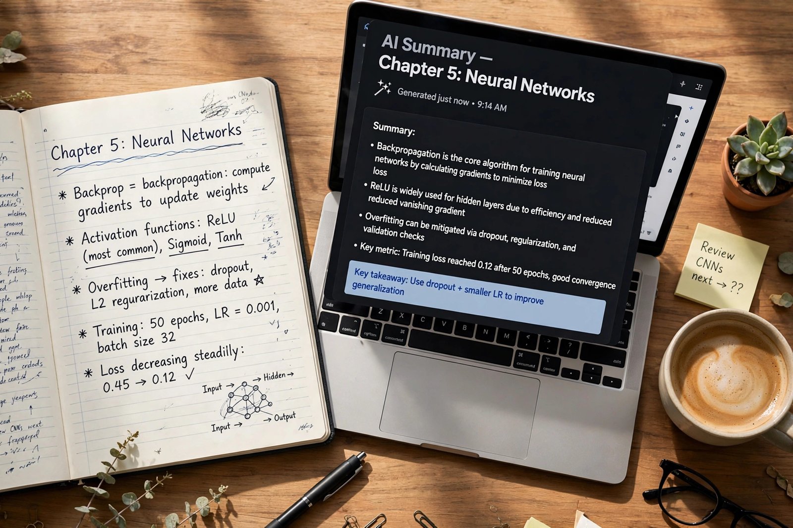 Smart summaries help you revise faster, not longer.