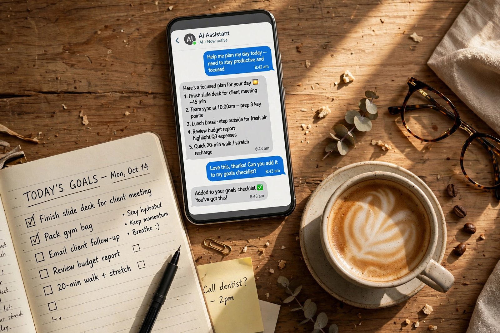 Muse helps you plan trips, manage tasks, and stay organized.
